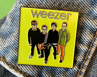Groene geëmailleerde albumpin