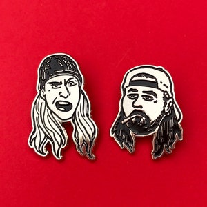 Jay and Silent Bob set of 2 Enamel Pins