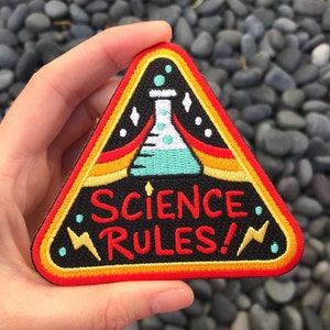 Science Rules Iron On Patch
