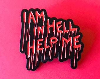 Hellraiser I'm in Hell Enamel Pin from Clive Barker Horror Movie