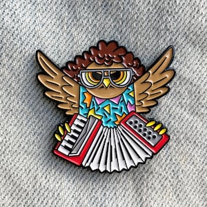 Weird Owl Yankovic Enamel Pin