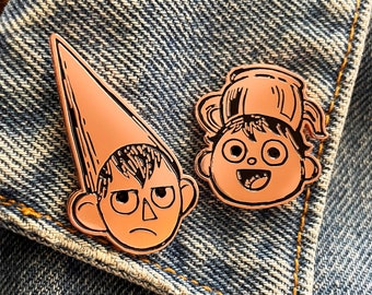Wirt and Greg set of 2 Enamel Pins Over the Garden Wall