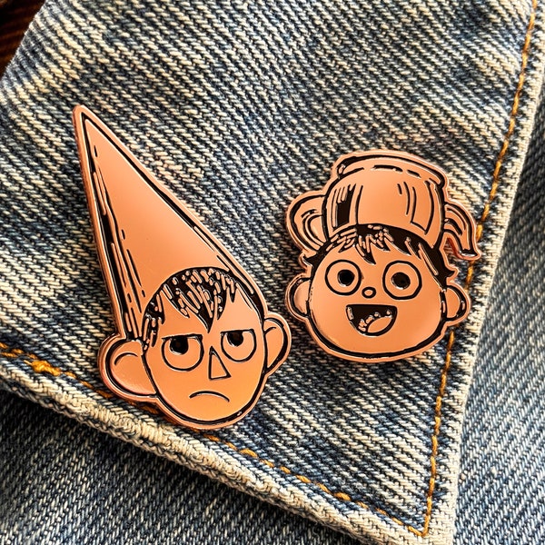 Wirt and Greg set of 2 Enamel Pins Over the Garden Wall