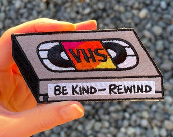VHS Tape Retro Iron on Fabric Patch
