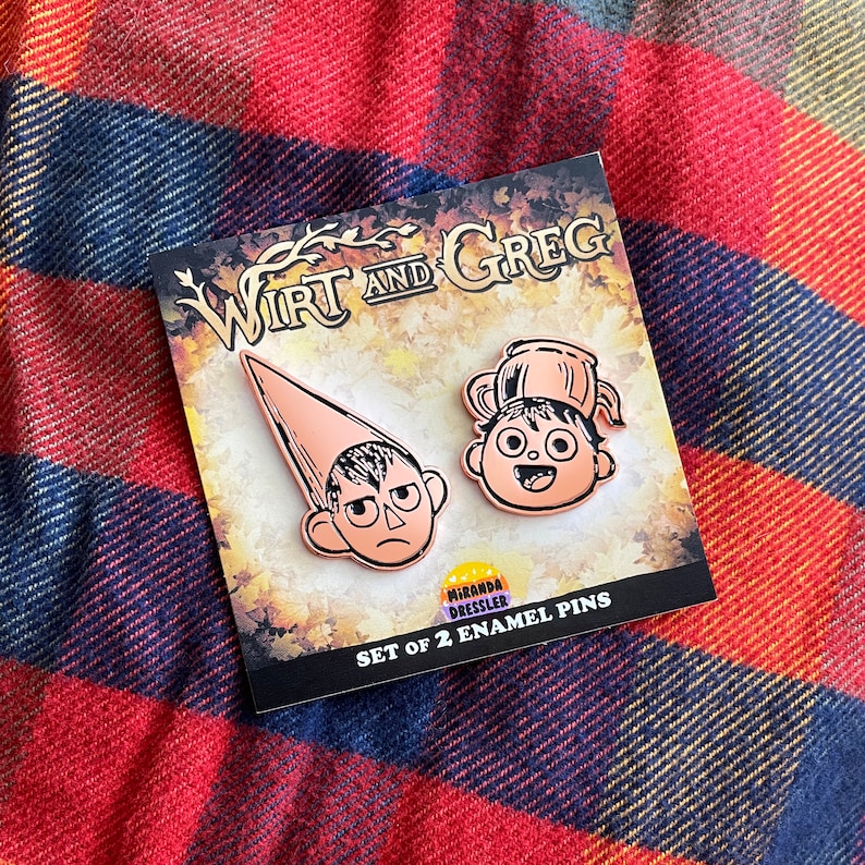 Wirt and Greg set of 2 Enamel Pins Over the Garden Wall image 3