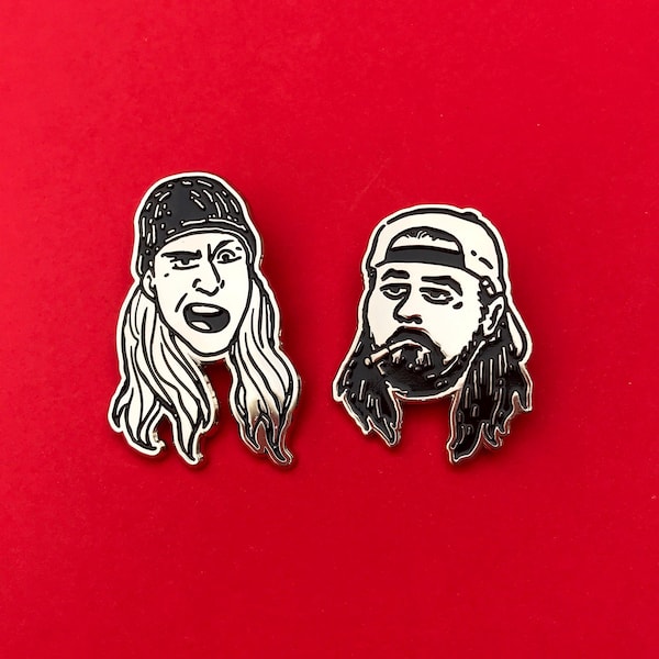 Jay and Silent Bob set of 2 Enamel Pins