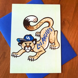 Carte de voeux Mountain Lion de Los Angeles