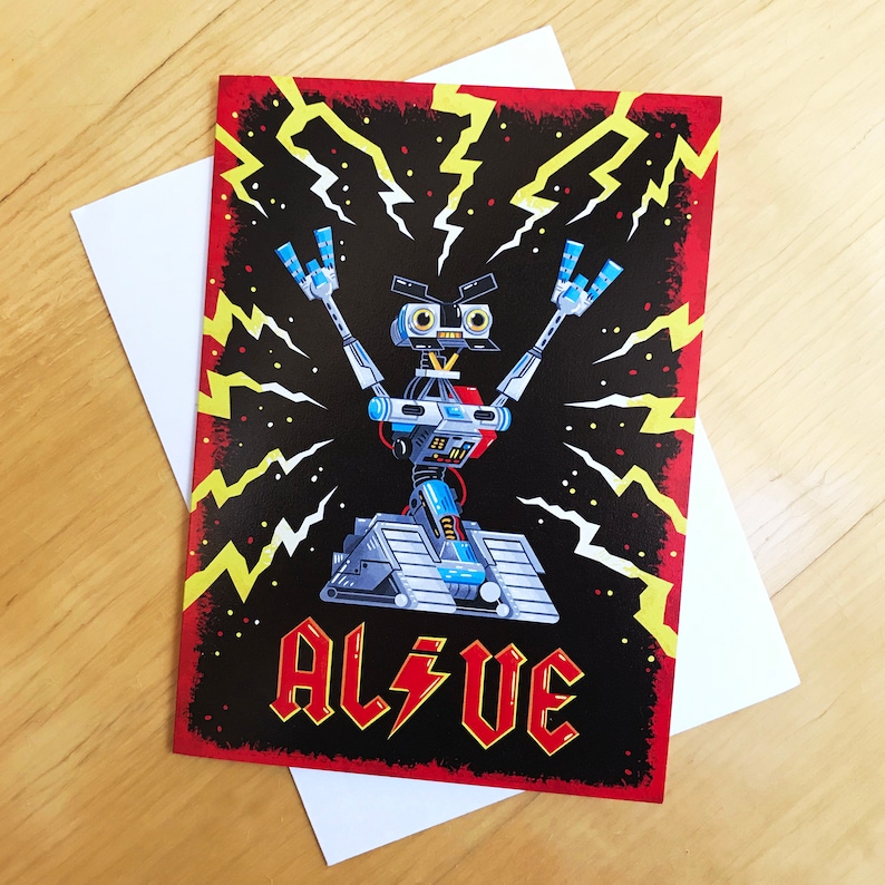 Johnny Five Holographic Sticker Short Circuit Johnny 5 Movie Holo Metallic Decal Wkjdsx5wwkzqgf5s