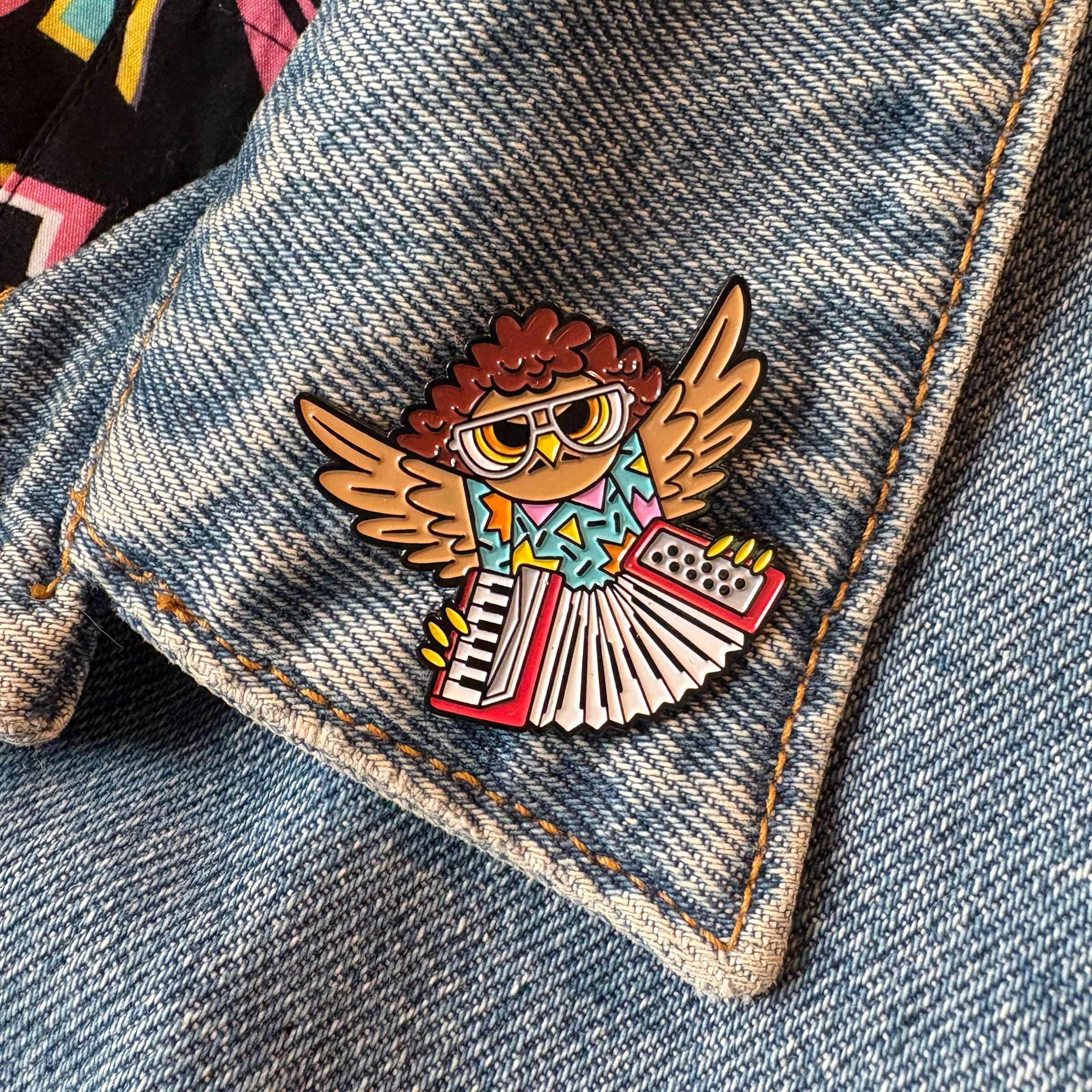 Weird Owl Yankovic Enamel Pin