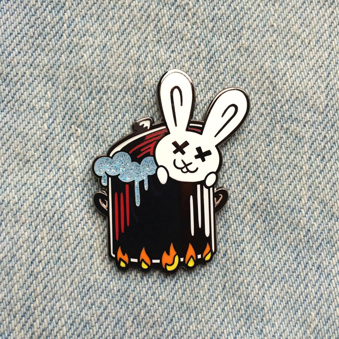 Bunny Boiler Enamel Pin inspired by Fatal Attaction Etsy