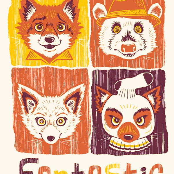 Fantastic Fox Friends 8x10" Art Print