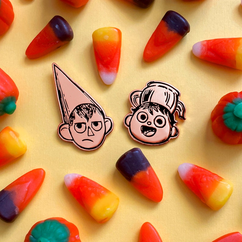 Wirt and Greg set of 2 Enamel Pins Over the Garden Wall image 2