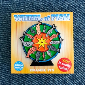 Weird Al Wheel of Fish Spinning Pin