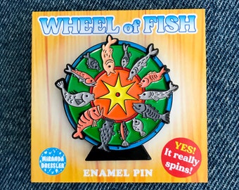 Weird Al Wheel of Fish Spinning Pin