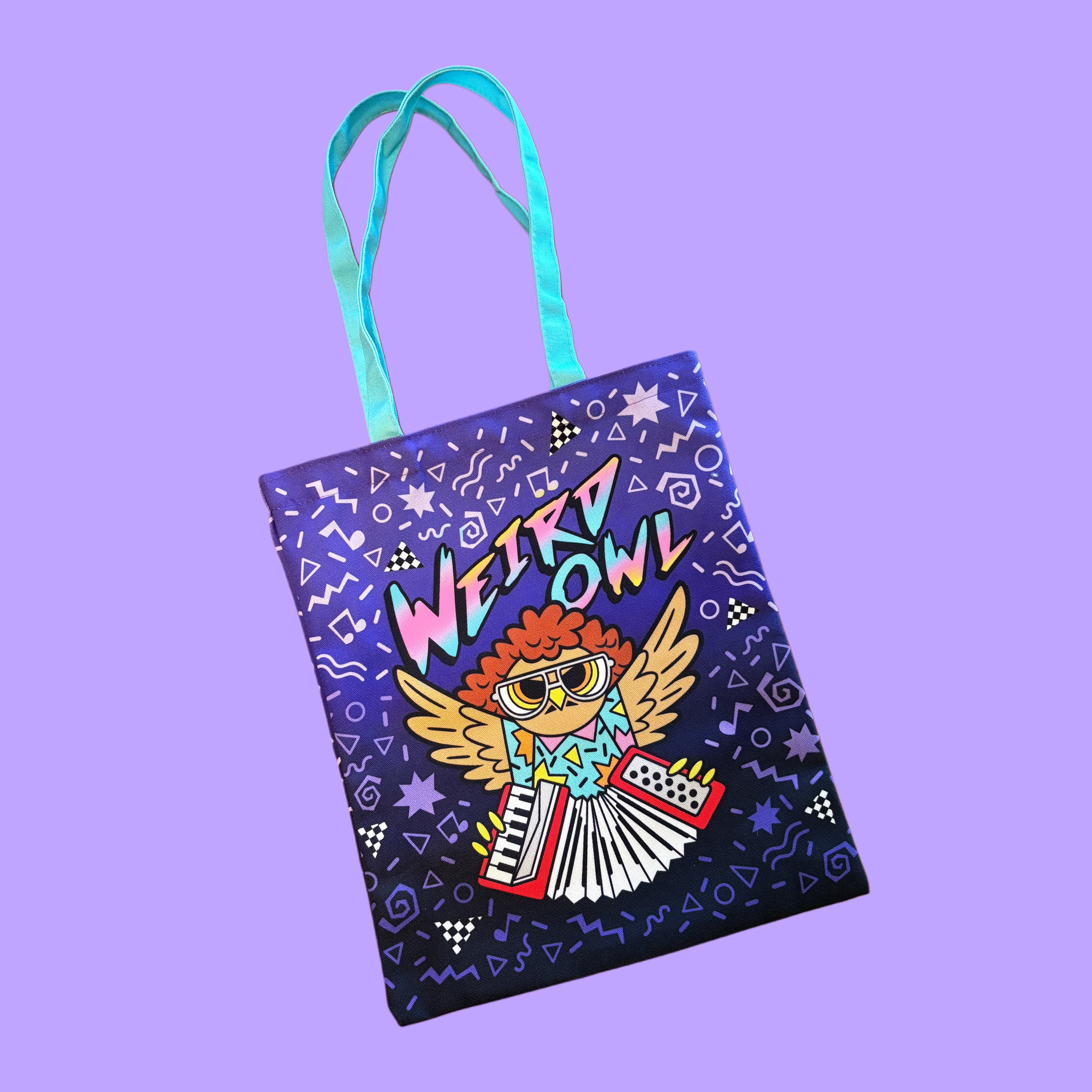 Weird Owl Al Yankovic Canvas Tote Bag 80s 90s Music Geeky Nerdcore