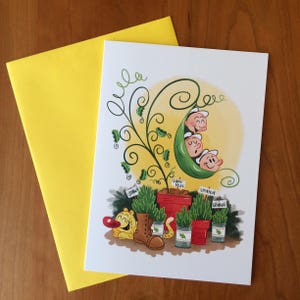 Popeye Swee Peas in the Garden Card
