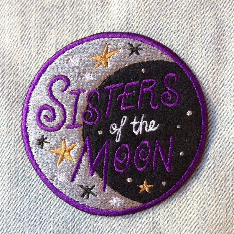 Sisters of the Moon Embroidered Felt Patch image 2