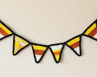 Candy Corn Garland Crochet Pattern: DIY Halloween Decor (PDF Pattern)