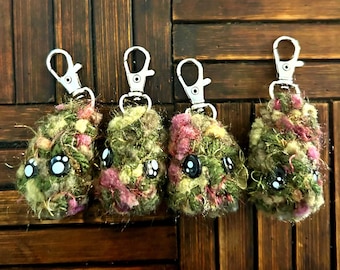 Crochet Bud Keychain: Fuzzy Stoner Accessory
