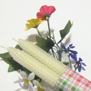 Creamy White Beeswax Candles, Beeswax Tapers, Eco-friendly candles, Mother&#39;s Day Gift