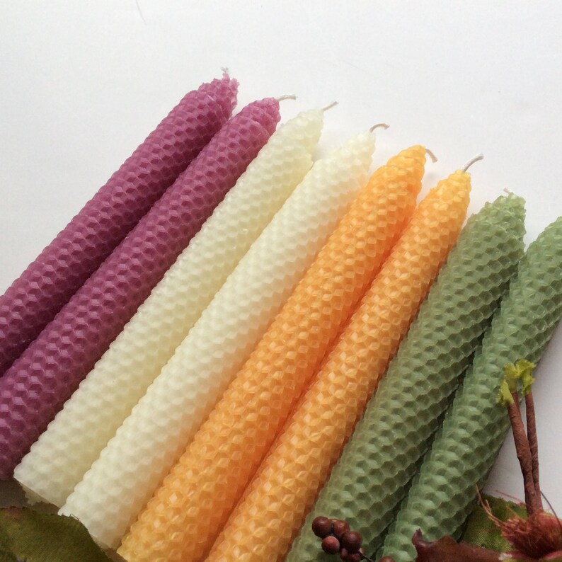 Fall Beeswax Candles Autumn Beeswax Candles Avocado Etsy