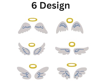 Angel Wings Embroidery Design