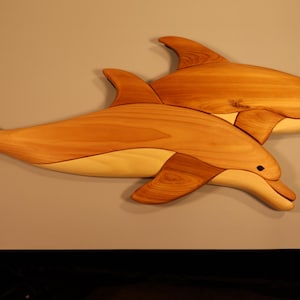 Dolphin Wall Art - Wooden - Handmade