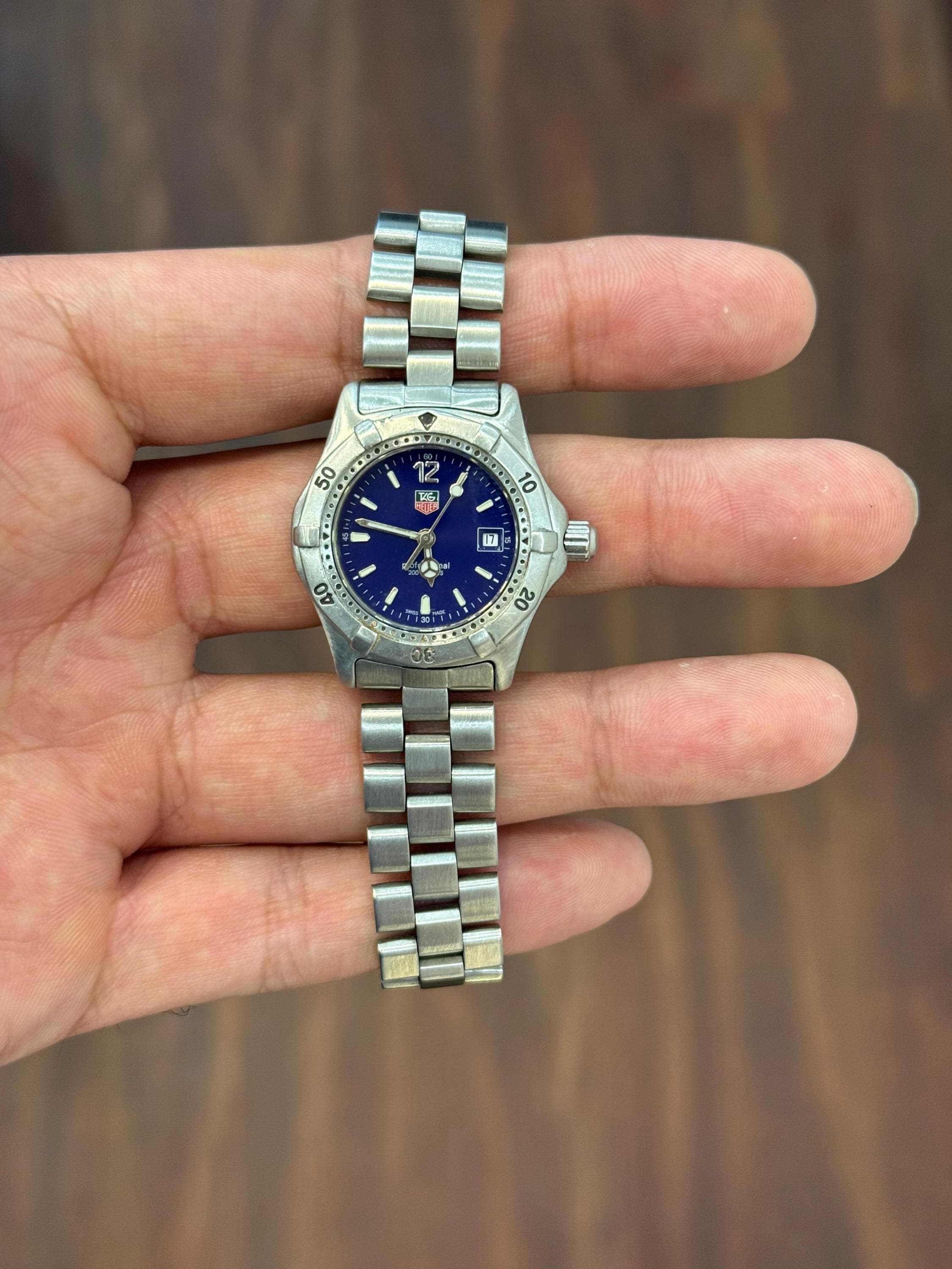 Ladies Tag Heuer Professional 200M Blue Dial Quartz Steel WK1313