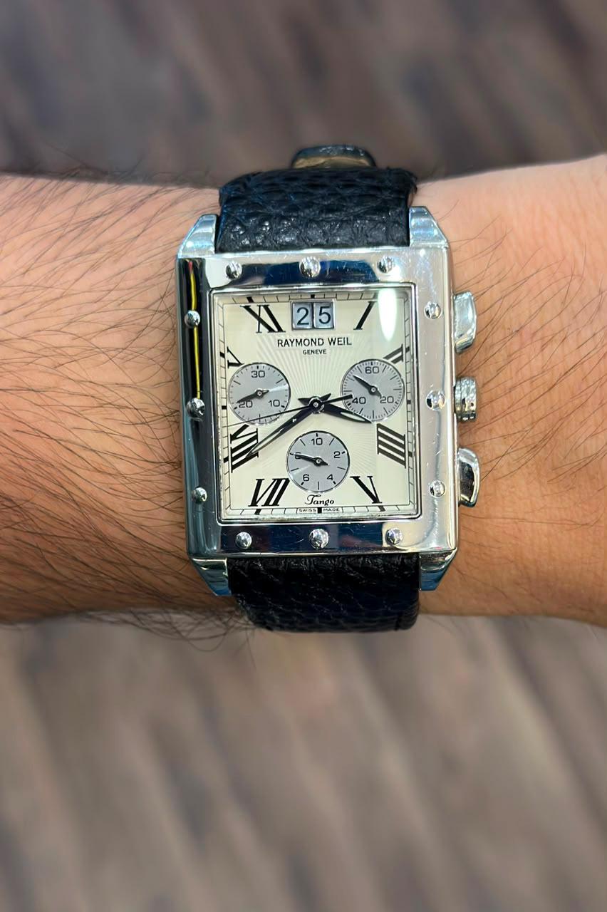 Raymond Weil Tango Men's Quartz Rectangular Chronograph 34MM X