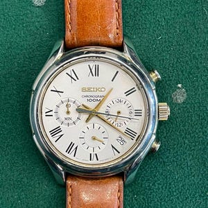 Seiko Chronograph 100 M - Etsy