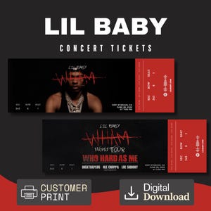 Lil Baby WHAM Tour 2025 Konzertkarten Digitaler Download