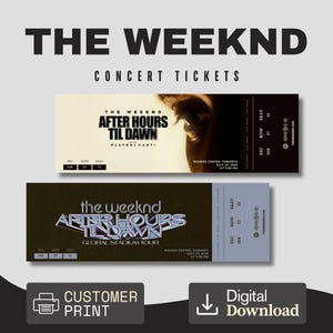 The Weeknd After Hour Til Dawn Konzert Tourneekarte. Überraschungs-Geschenk-Erinnerungsstück-Konzert-Andenken