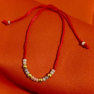 Handmade Glass Beaded Rakhi - Bracelet