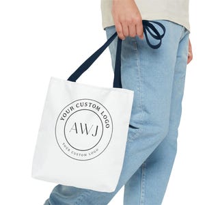 Custom Logo Tote Bag - Personalized Tote, Reusable Grocery Bag, Eco-Friendly Shopping Bag, Canvas Tote
