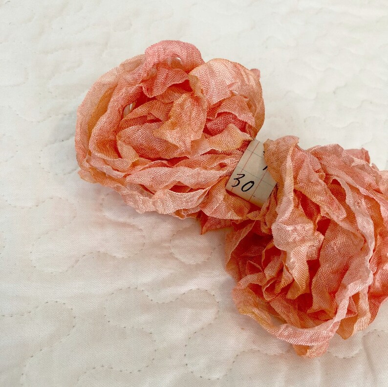 Hand Dyed Ribbon Salmon 10 Yards image 2