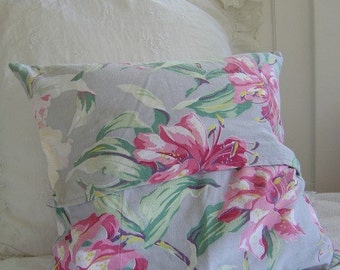 Vintage Fabric Pillow Cover Tropical