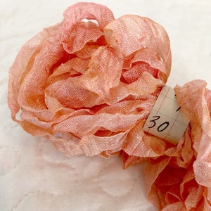 Hand Dyed Ribbon Salmon 10 Yards image 4