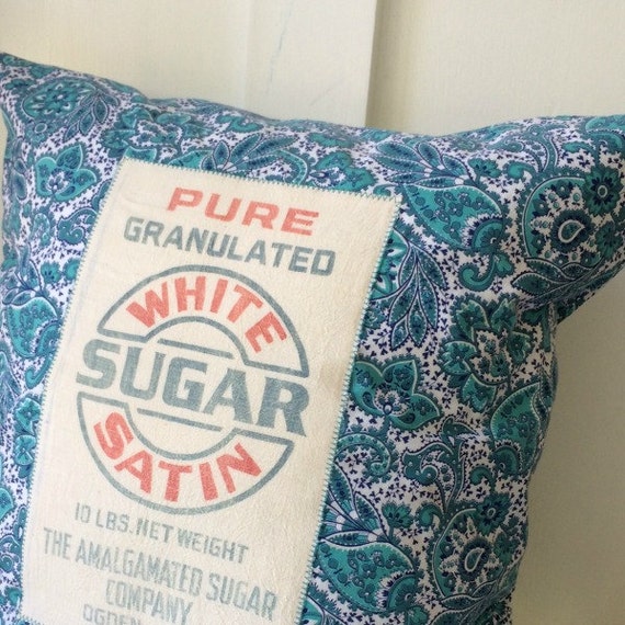 Sugar Sugar 5 Vintage Feed Sack Pillow Cover Etsy