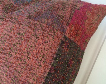 Vintage Kantha Boho Cottage Pillow Cover 3