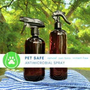 Säkert för husdjur, bakterierengöring, giftfri luktborttagningsspray, säker för hundar, leksaksrengöring, kattsängspray för tassar, säker naturlig luktborttagare, känslig hud