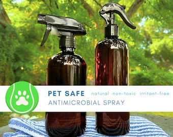 Limpiador de gérmenes seguro para mascotas, aerosol eliminador de olores no tóxico, seguro para juguetes de perros, aerosol para camas de gatos, desodorante natural seguro para patas, piel sensible