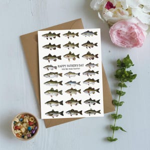 Carte drôle de fête des pères | papa sur le thème du poisson | Vous aimez le poisson | Cadeau pour amateur de pêche | Téléchargement numérique