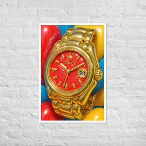 Luxury watch Inspired Framed Photo - wall art, timepiece decor, black and white poster, watch enthusiast gift
