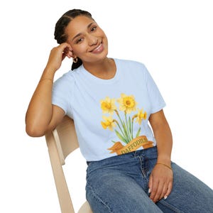 Daffodil Flowers Unisex T-Shirt, Spring Floral Tee, Garden Lover Gift, Nature Lover Apparel, Easter Outfit