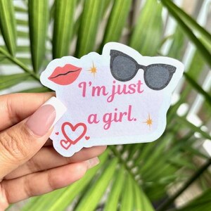 I&#39;m Just a Girl Sticker | Trendy Decal | Laptop & Water Bottle Sticker