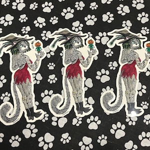 Witchy Cat Sticker, Halloween Sticker, Witch Sticker, Code Orange, Cat Lady Gift, Spooky Season