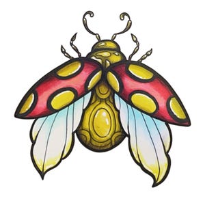 Ladybug drawing print