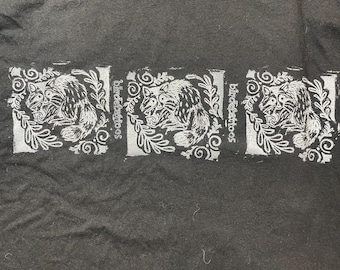 Raccoon block print t-shirt