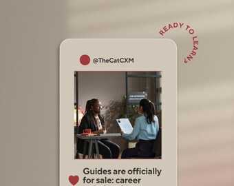 May include: A promotional image with the text "MASTER INTERVIEW GUIDE FOR CAREER SWITCHERS." A graphic shows two women in a business setting. The text "Guides are officially for sale: career switchers!" is also included.