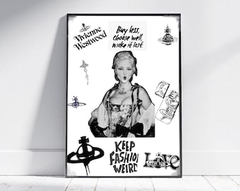 Vivienne Westwood Art Print Poster, Unframed, Famous Fashion